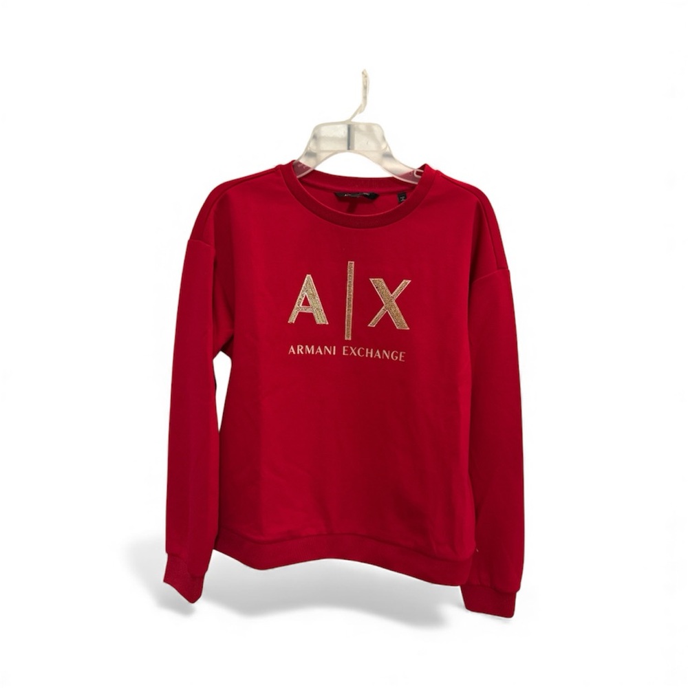 Armani Exchange Bold Red Crewneck